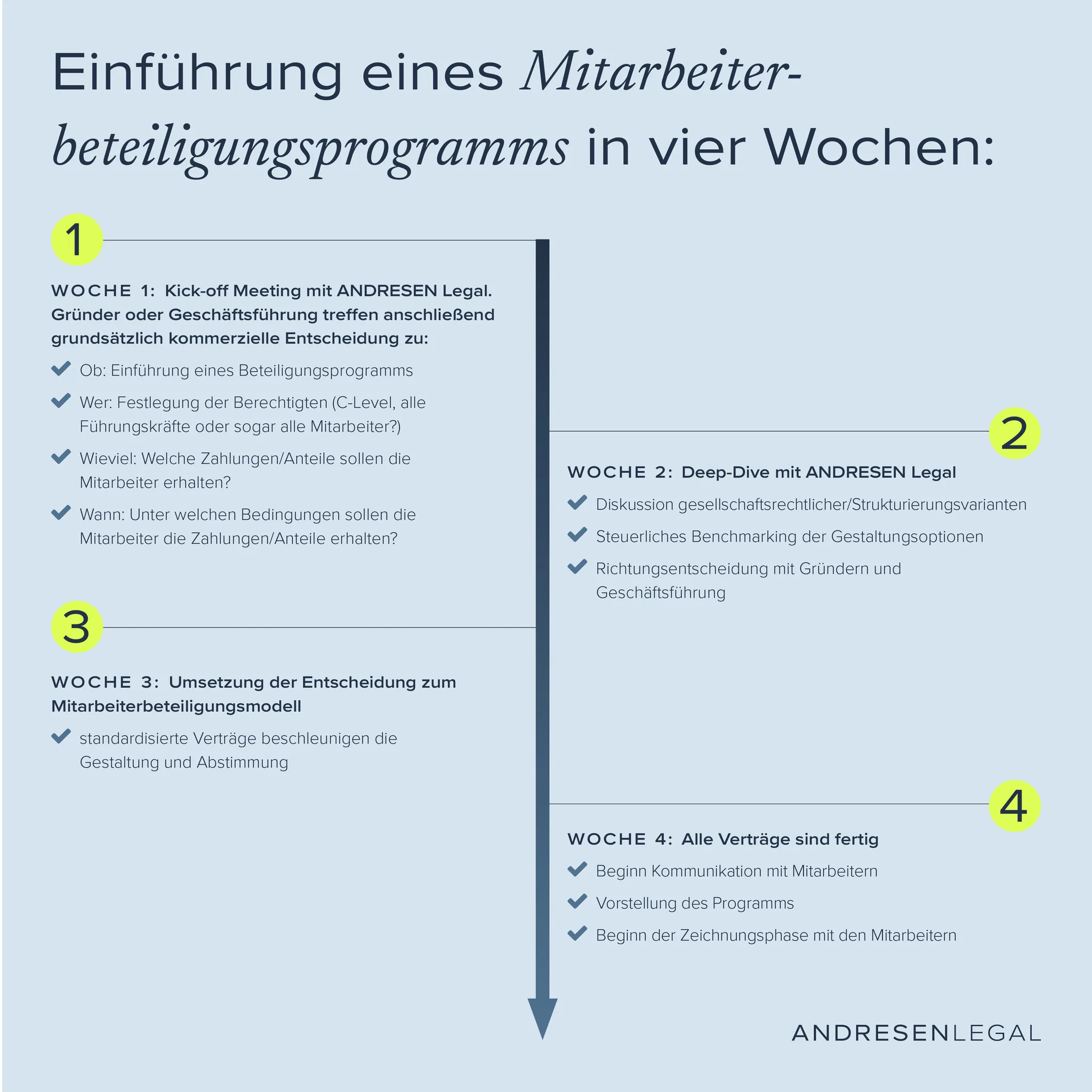Einfuehrung eines Mitarbeiterbeteiligungsprogramms in vier Wochen